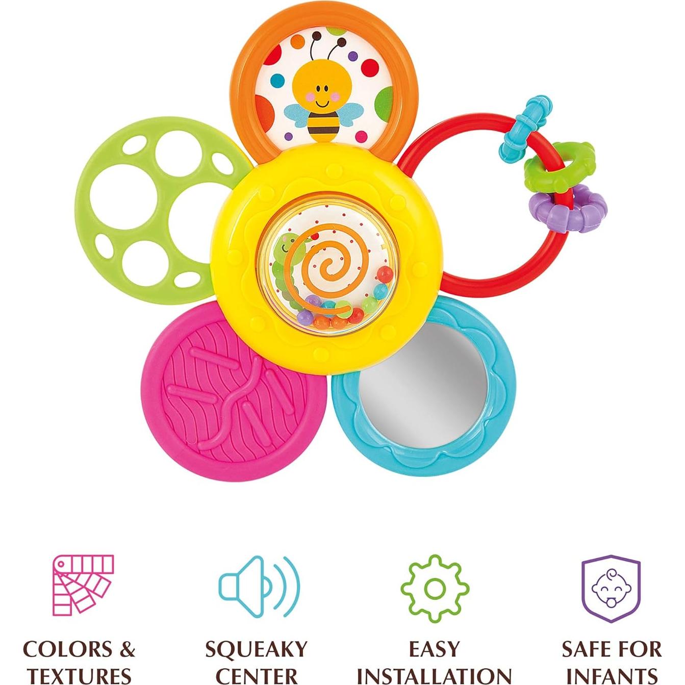 Mordedor Sensorial KiddoLab Spin & Rattle para Bebés 6-12 Meses