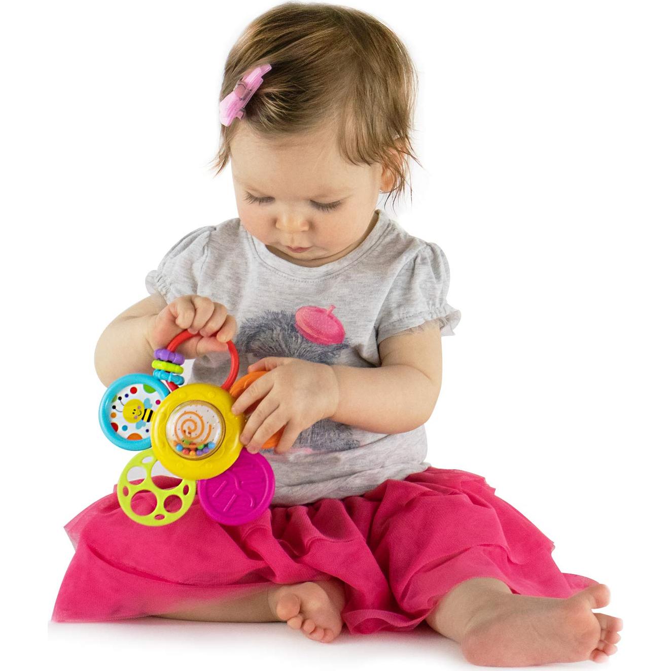 Mordedor Sensorial KiddoLab Spin & Rattle para Bebés 6-12 Meses