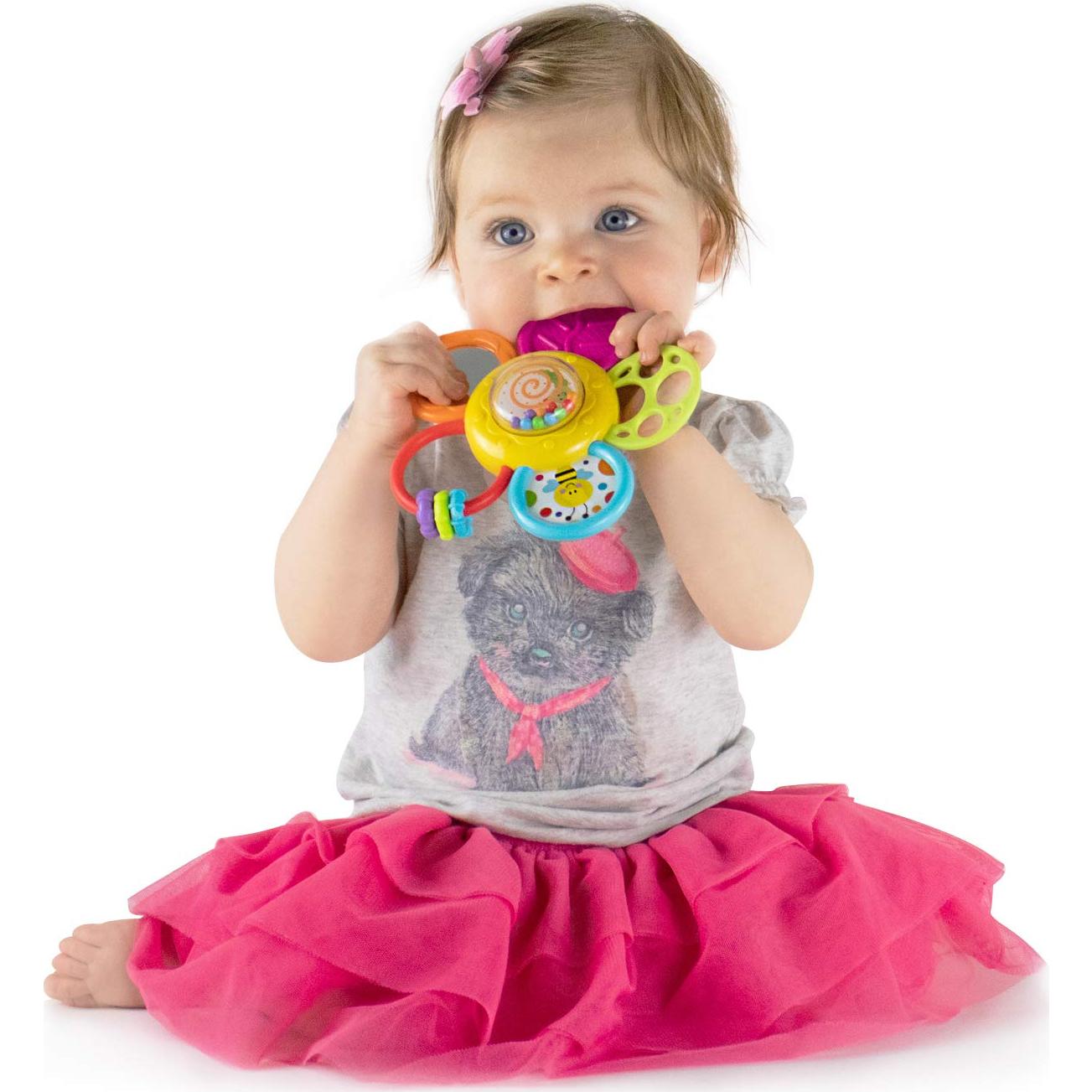 Mordedor Sensorial KiddoLab Spin & Rattle para Bebés 6-12 Meses