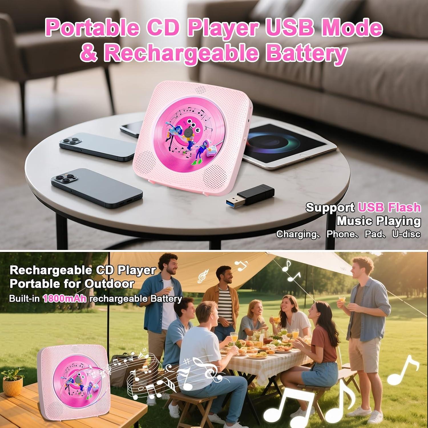 Reproductor de CD Portátil Gueray G-Y-01 Bluetooth 5.0 1800mAh