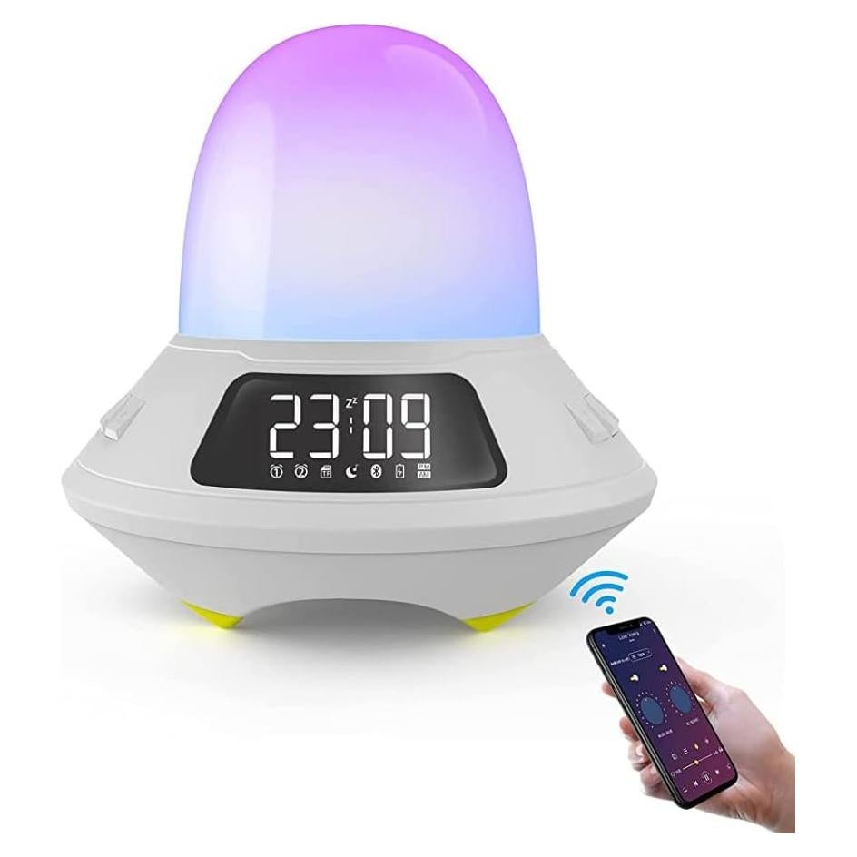 Máquina de Ruido Blanco Deerdance con Luz Nocturna y Bluetooth