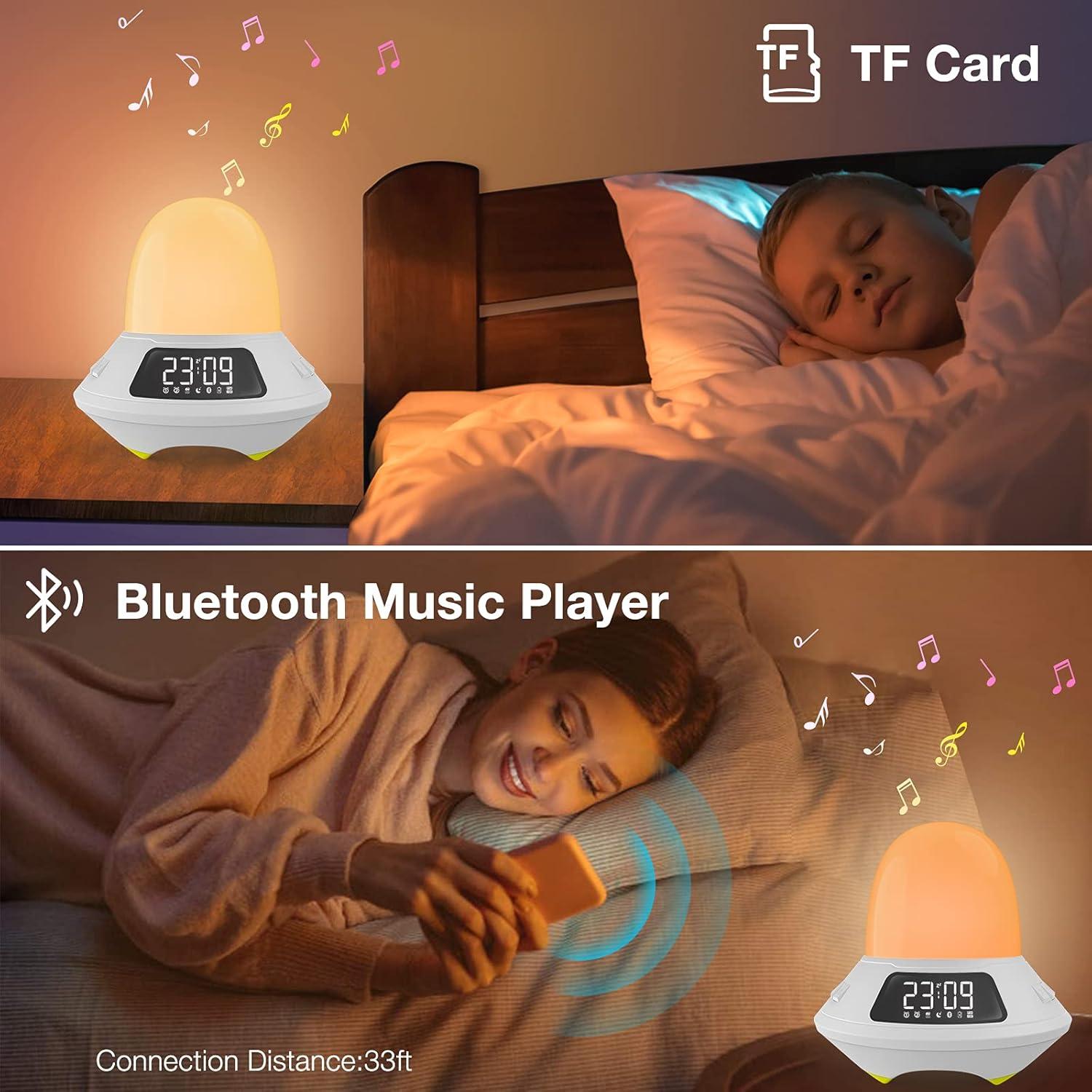 Máquina de Ruido Blanco Deerdance con Luz Nocturna y Bluetooth