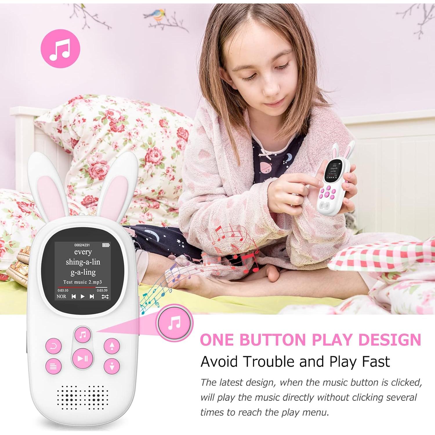 Reproductor MP3 para Niños ChenFec M5 32GB Bluetooth Rosa