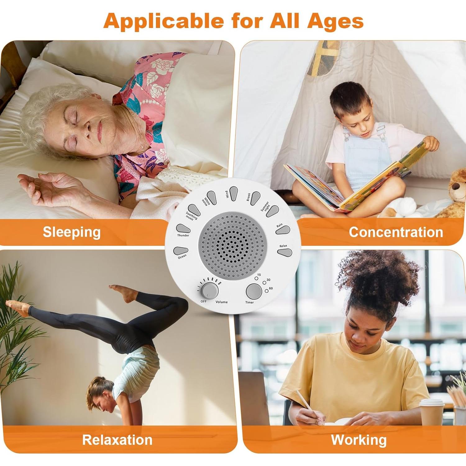 Máquina de Ruido Blanco KozyOne BD16051 con 27 Sonidos