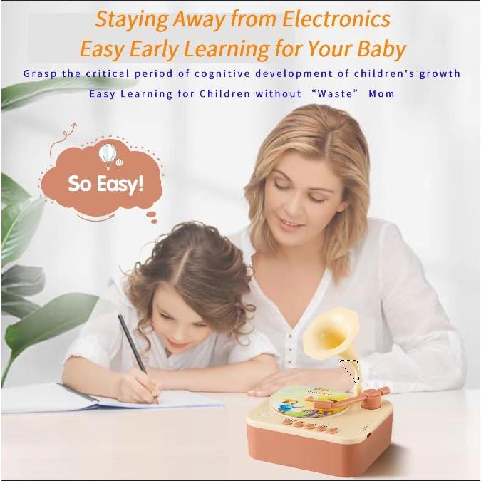 Fonógrafo Infantil Culimery Rosa con 96 Tarjetas Educativas