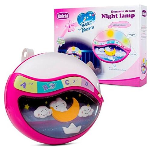 Lámpara Nocturna Mágica para Bebé Rosa con Melodías