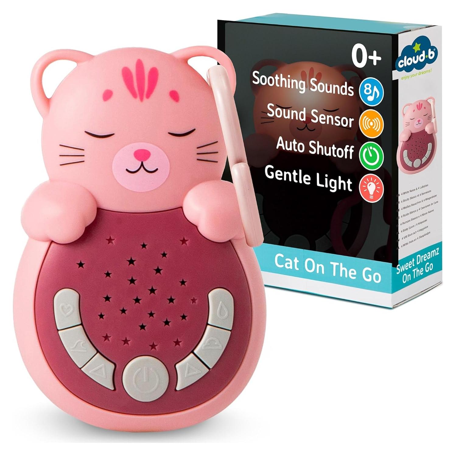 Calmante para Bebés Cloud b Sweet Dreamz Gato con Luz y Sonidos