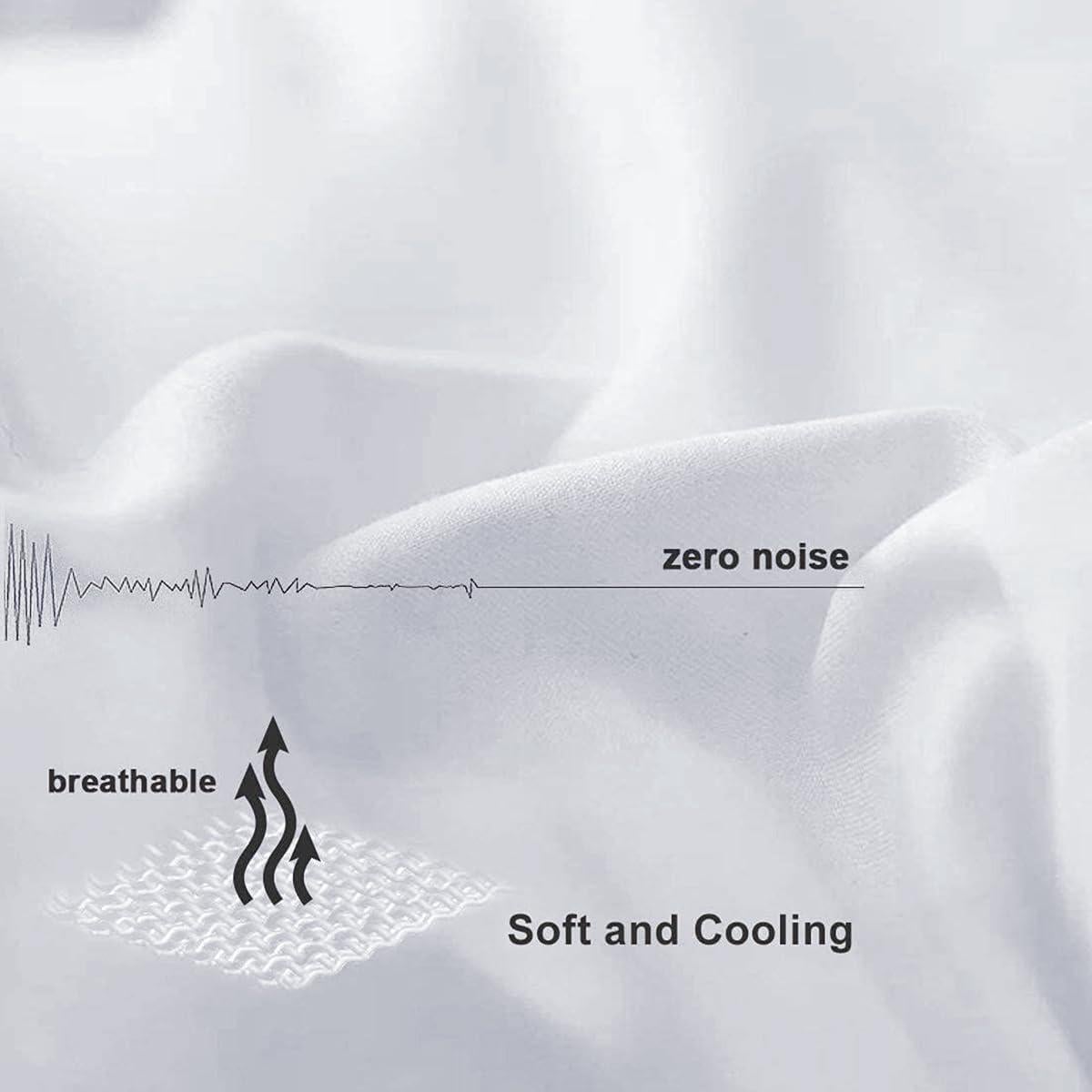 Edredón Queen COHOME Blanco - Relleno Suave y Ligero 223.5x223.5 cm