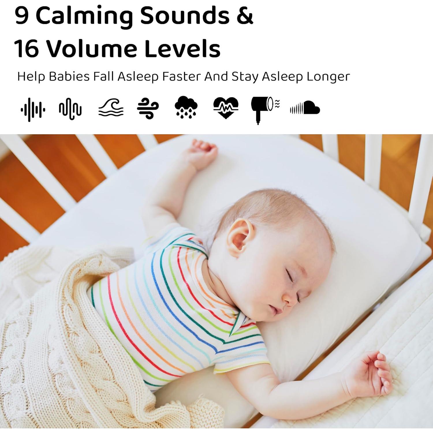 Máquina de Sonido Portátil Moonybaby Soothe para Bebés 9 Sonidos