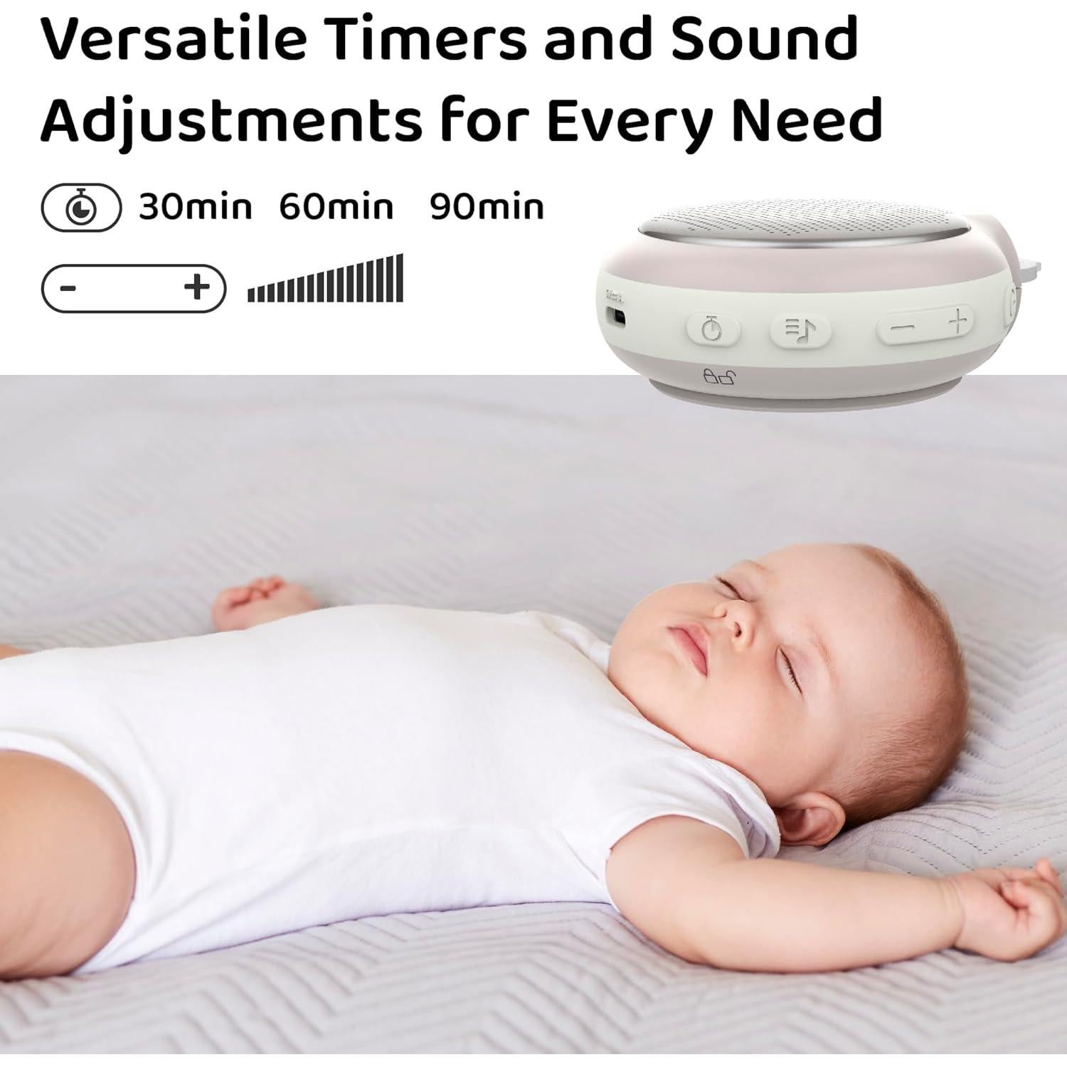 Máquina de Sonido Portátil Moonybaby Soothe para Bebés 9 Sonidos