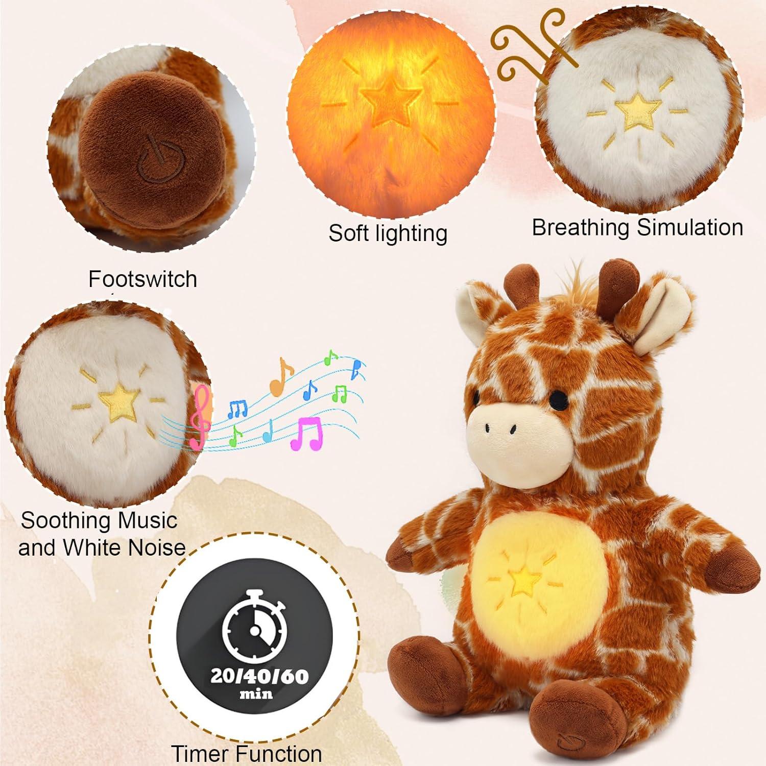 Jirafa de Peluche IUTOYYE con Música y Respiración Calmante