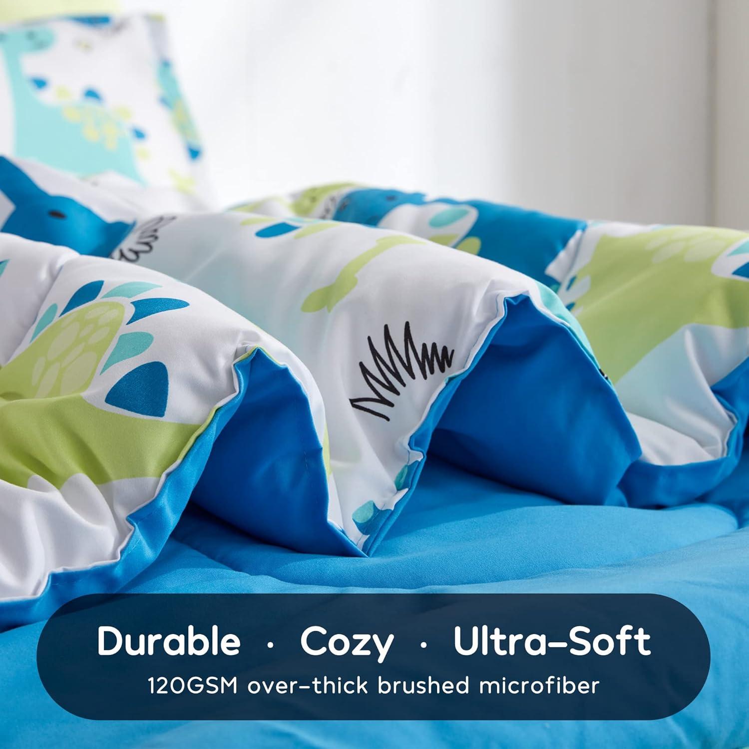 SLEEP ZONE Juego de Ropa de Cama Twin Dino Lindo - Suave y Duradero