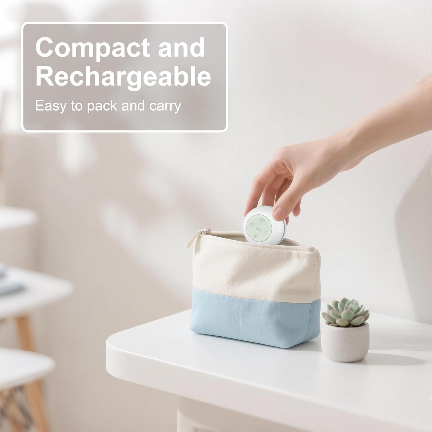 Máquina de Sonido Portátil Wobrikosee con 18 Sonidos y Luz RGB