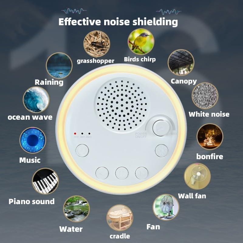 Máquina de Sonido HHYING NM-001 con 16 Sonidos y Luz Nocturna