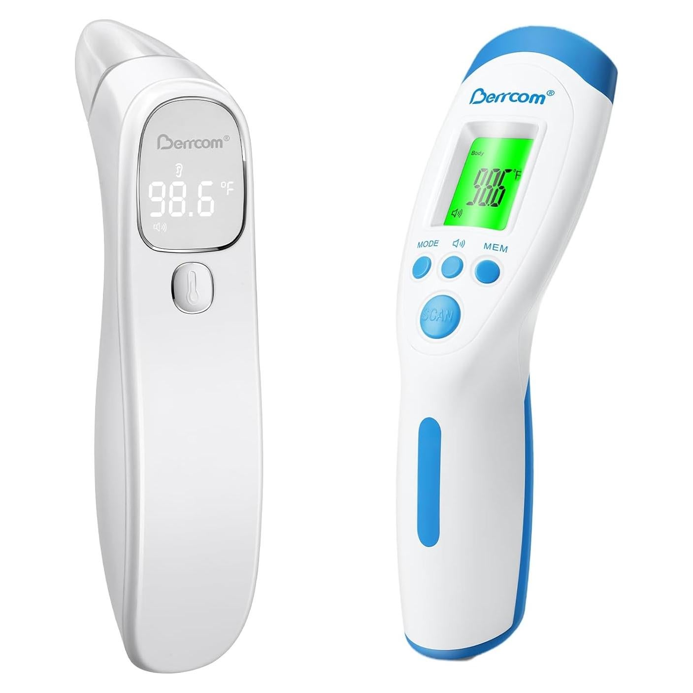 Termómetro Infrarrojo Sin Contacto Berrcom ET005 y JXB182