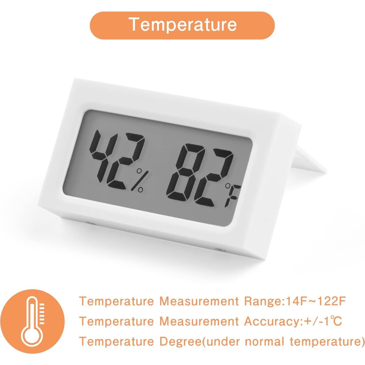 Higrómetro Digital SEISSO con Pantalla LCD - 4 Paquete