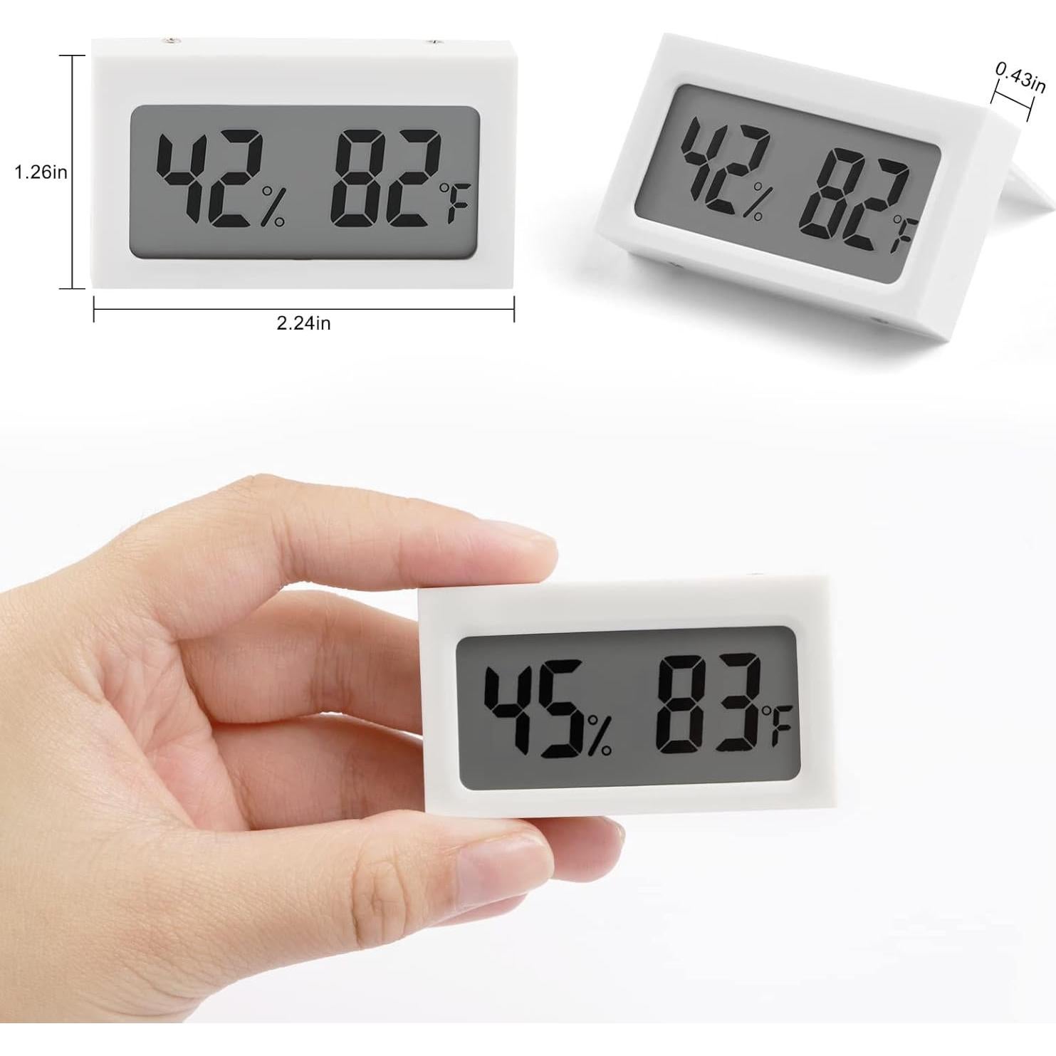 Higrómetro Digital SEISSO con Pantalla LCD - 4 Paquete