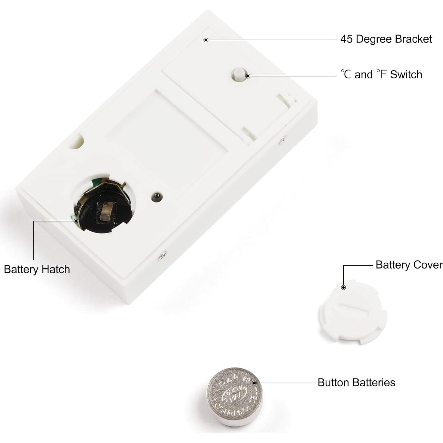 Higrómetro Digital SEISSO con Pantalla LCD - 4 Paquete
