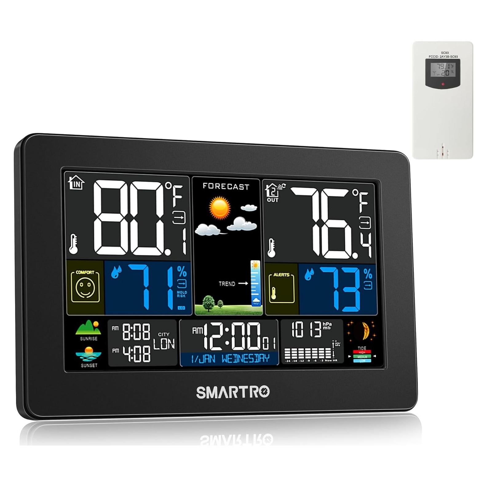 Estación Meteorológica SMARTRO SC93 Inalámbrica Interior Exterior