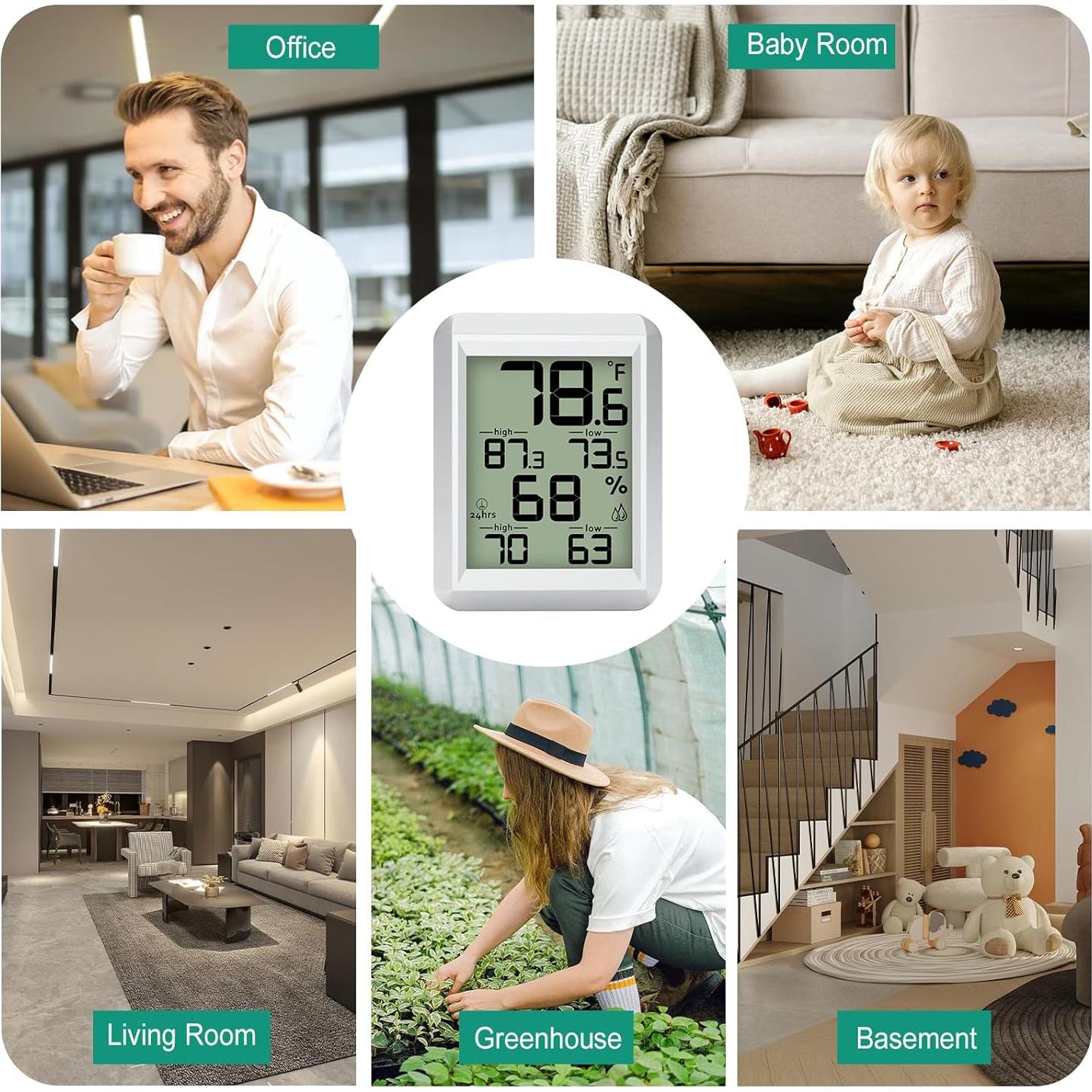 Higrómetro Digital Urageuxy UC-WS0421 Interior, Temperatura y Humedad