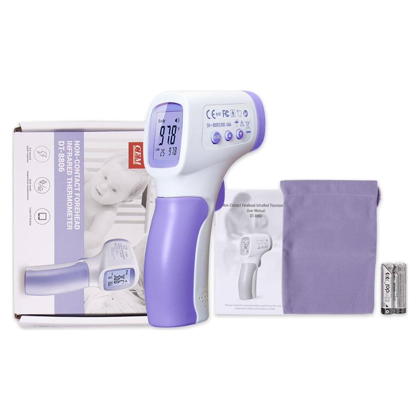 Termómetro Digital Infrarrojo CEM DT-8806 Sin Contacto