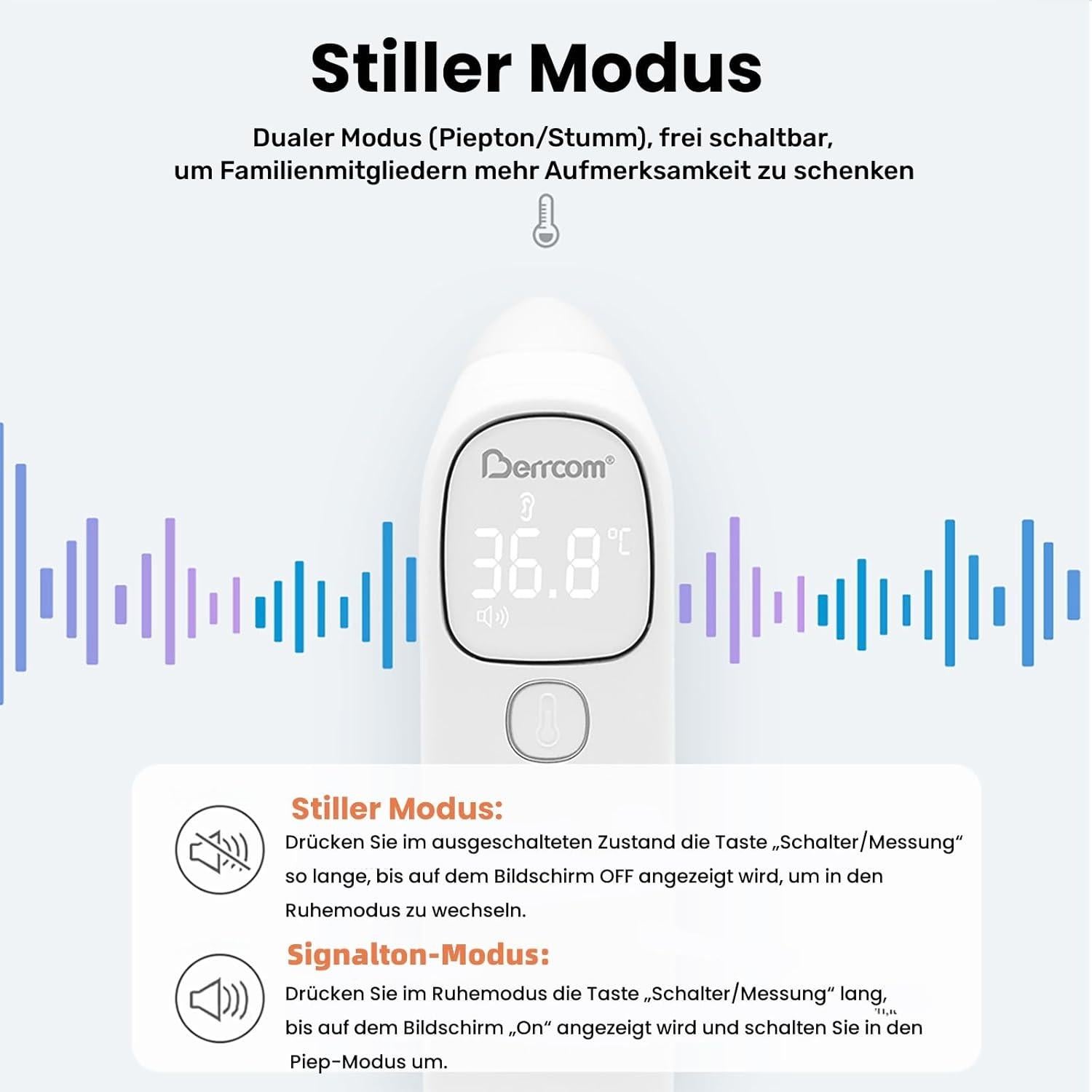 Termómetro Digital Sin Contacto Berrcom ET005 para Adultos y Bebés