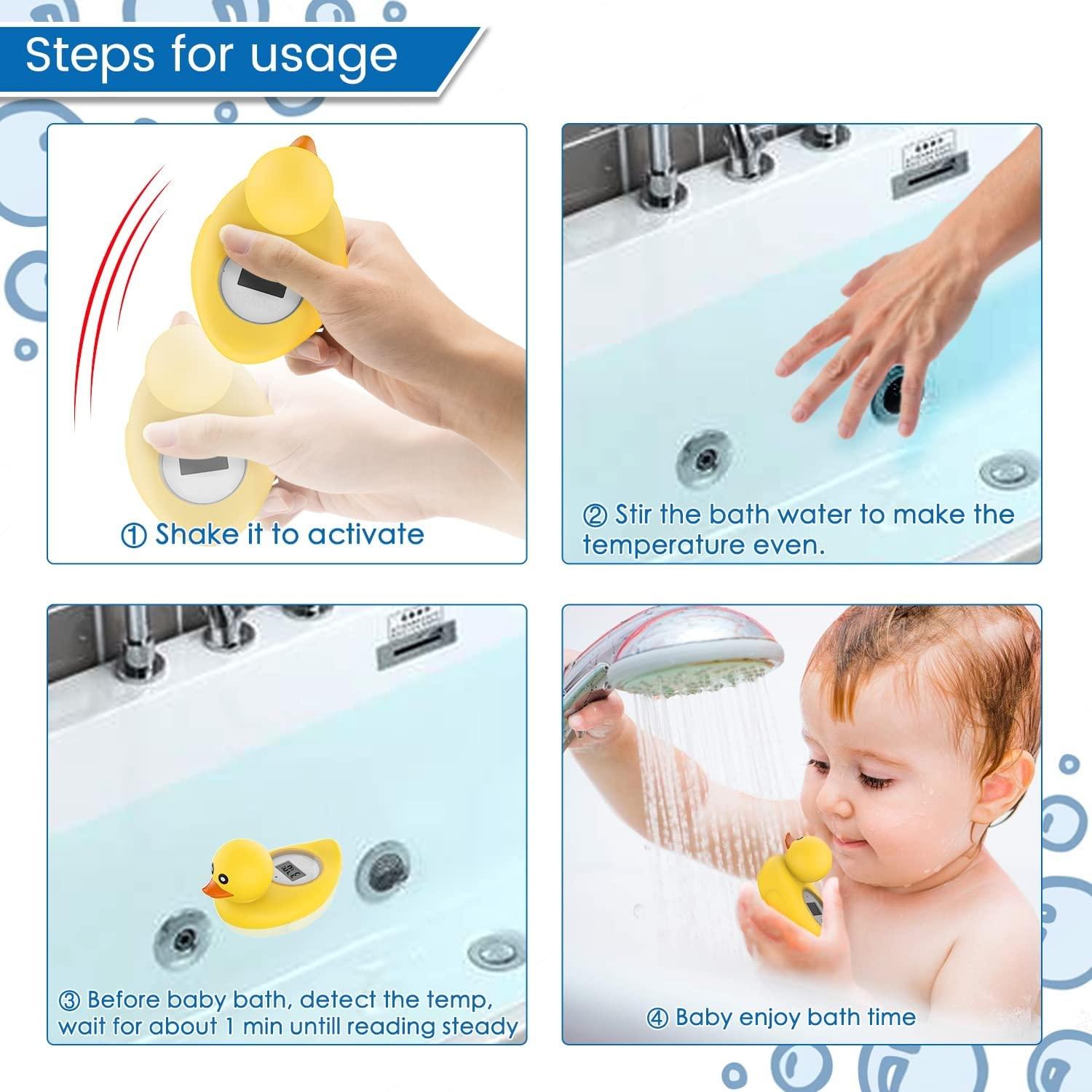 Termómetro de baño para bebés Famidoc FDTH-V0-22 Pato Flotante