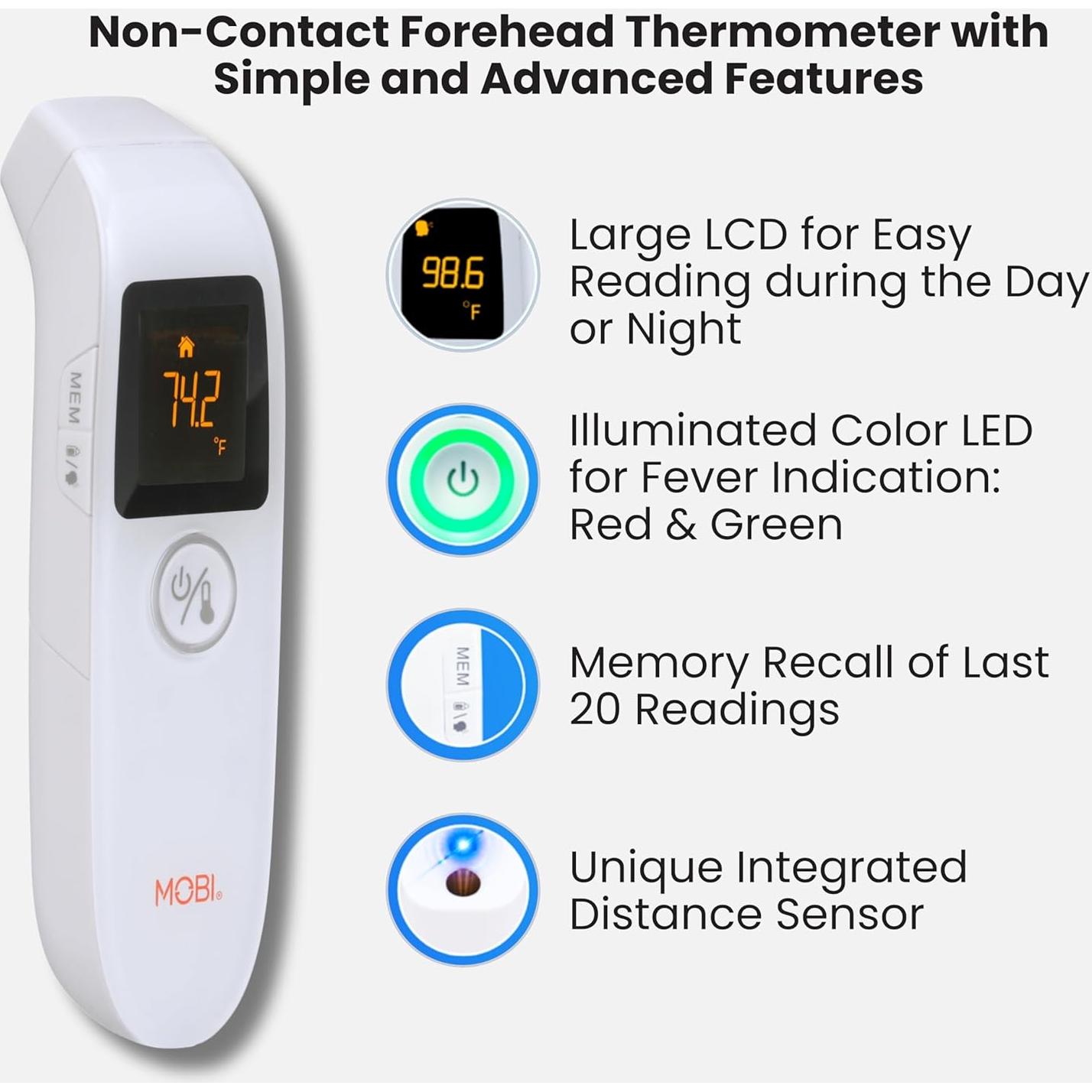 Termómetro Digital Sin Contacto MOBI TH1110N para Bebés y Adultos