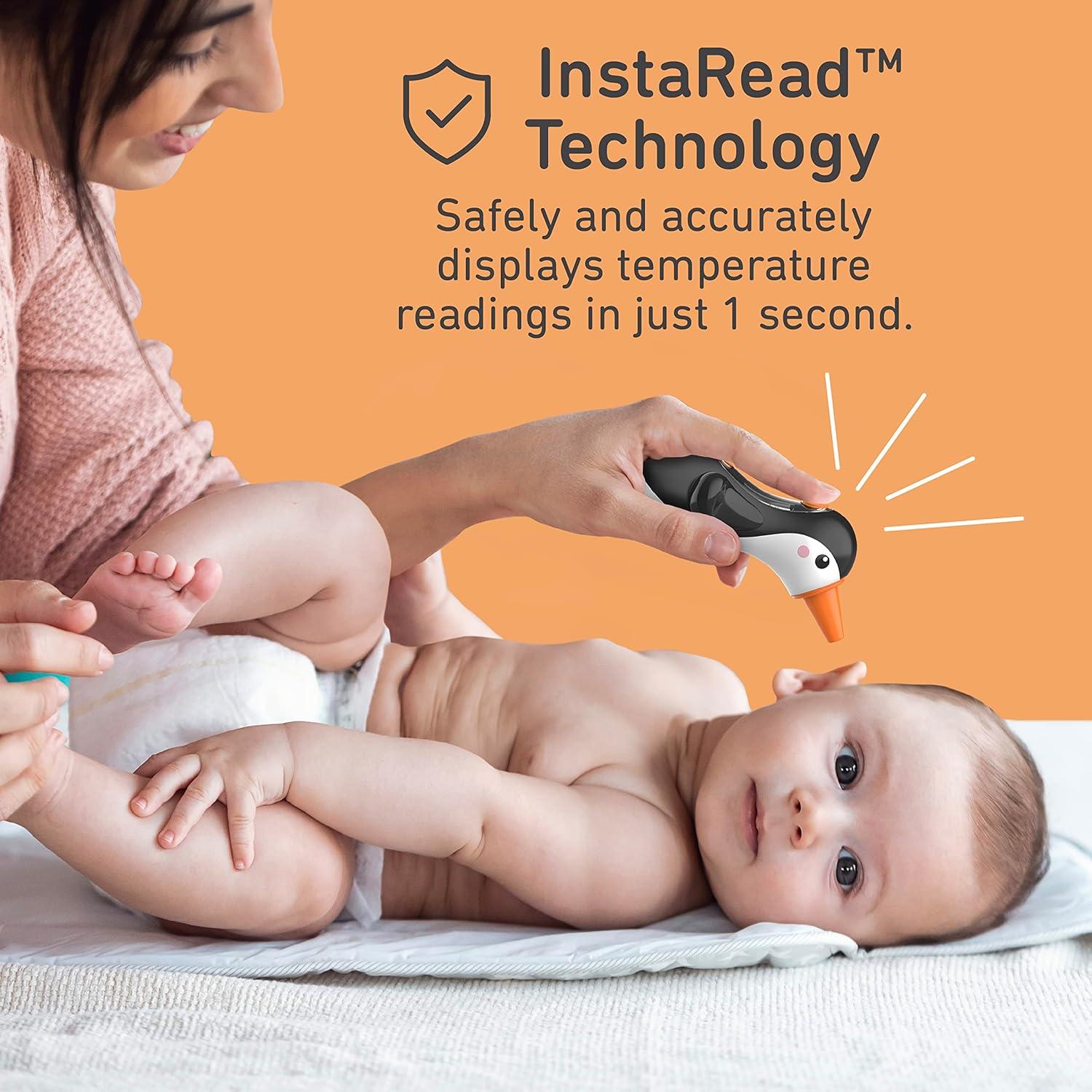 Termómetro de oído Pure Enrichment Penguin - InstaRead, LCD, 10 memorias