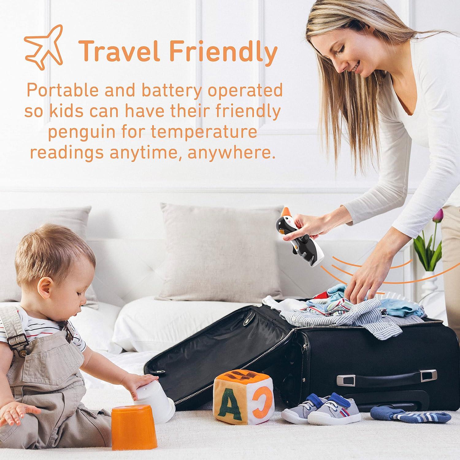 Termómetro de oído Pure Enrichment Penguin - InstaRead, LCD, 10 memorias