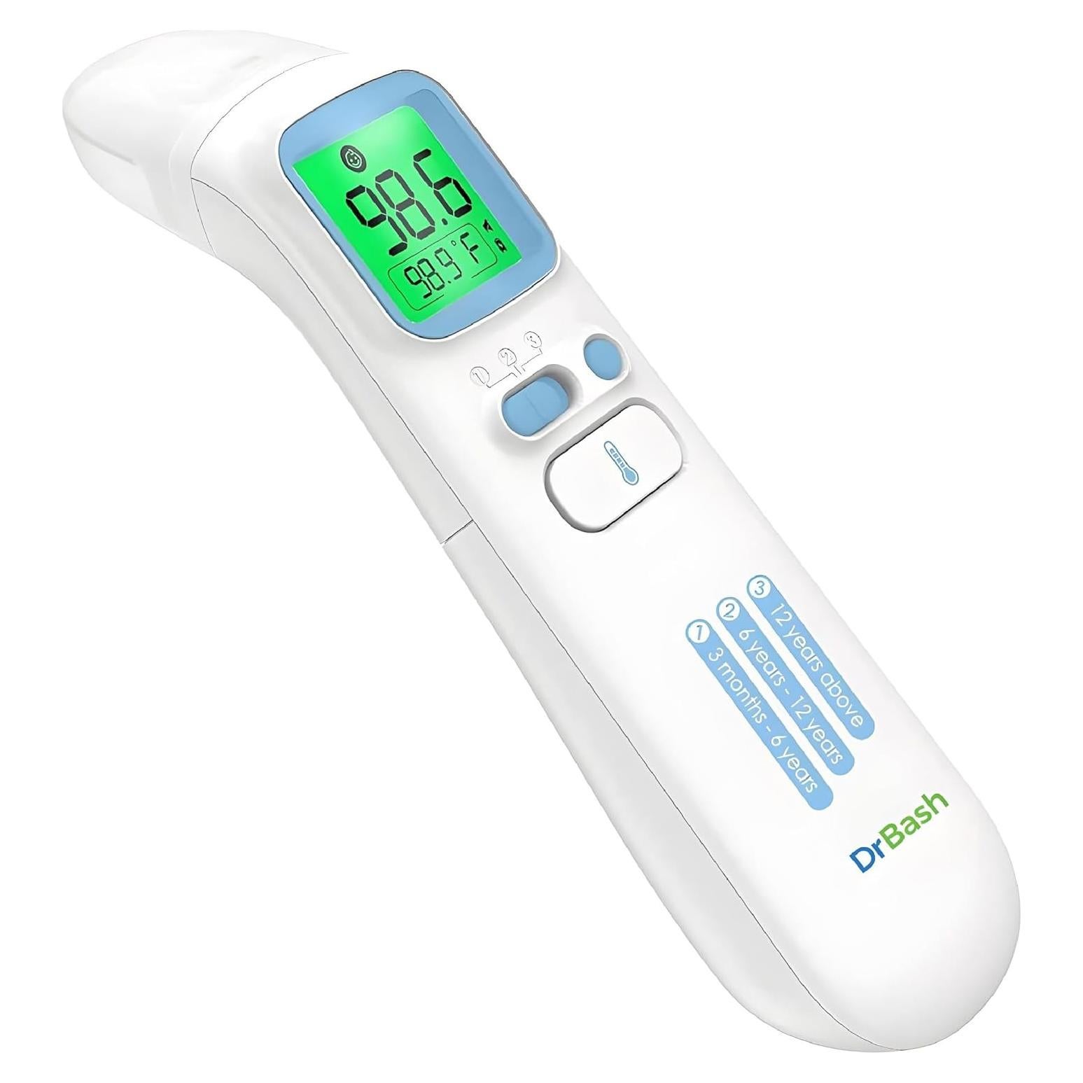 Termómetro Infrarrojo Digital DrBash 3 en 1 para Bebés y Adultos