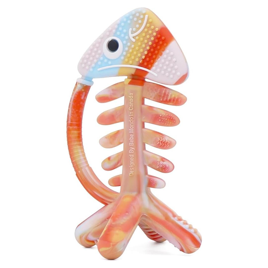 Mordedor 3D Pez Arcoíris Bebe Mondo - Silicona para Dentición 0-6 Meses