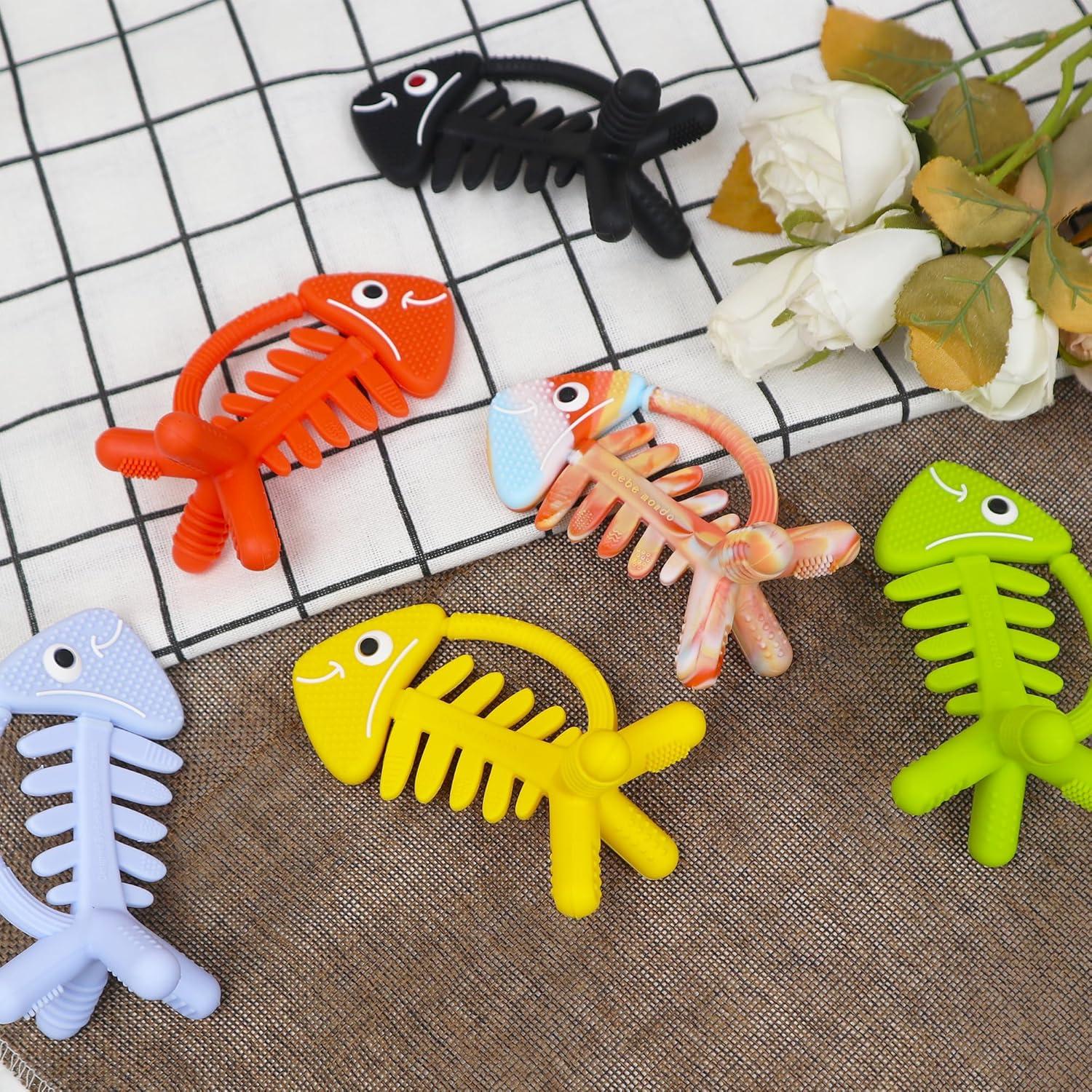 Mordedor 3D Pez Arcoíris Bebe Mondo - Silicona para Dentición 0-6 Meses