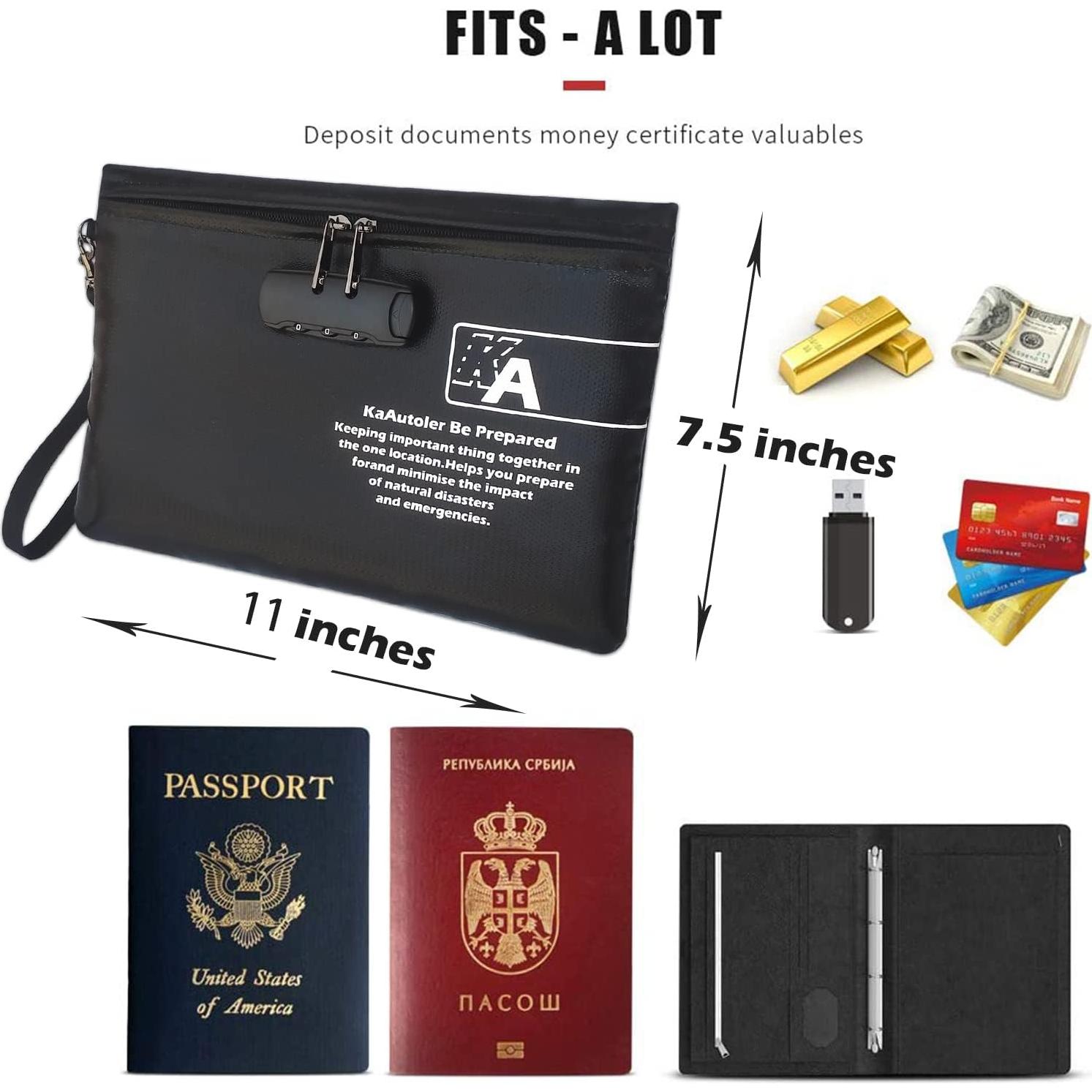 Bolsa de Dinero a Prueba de Fuego KaAutoler 27x19cm