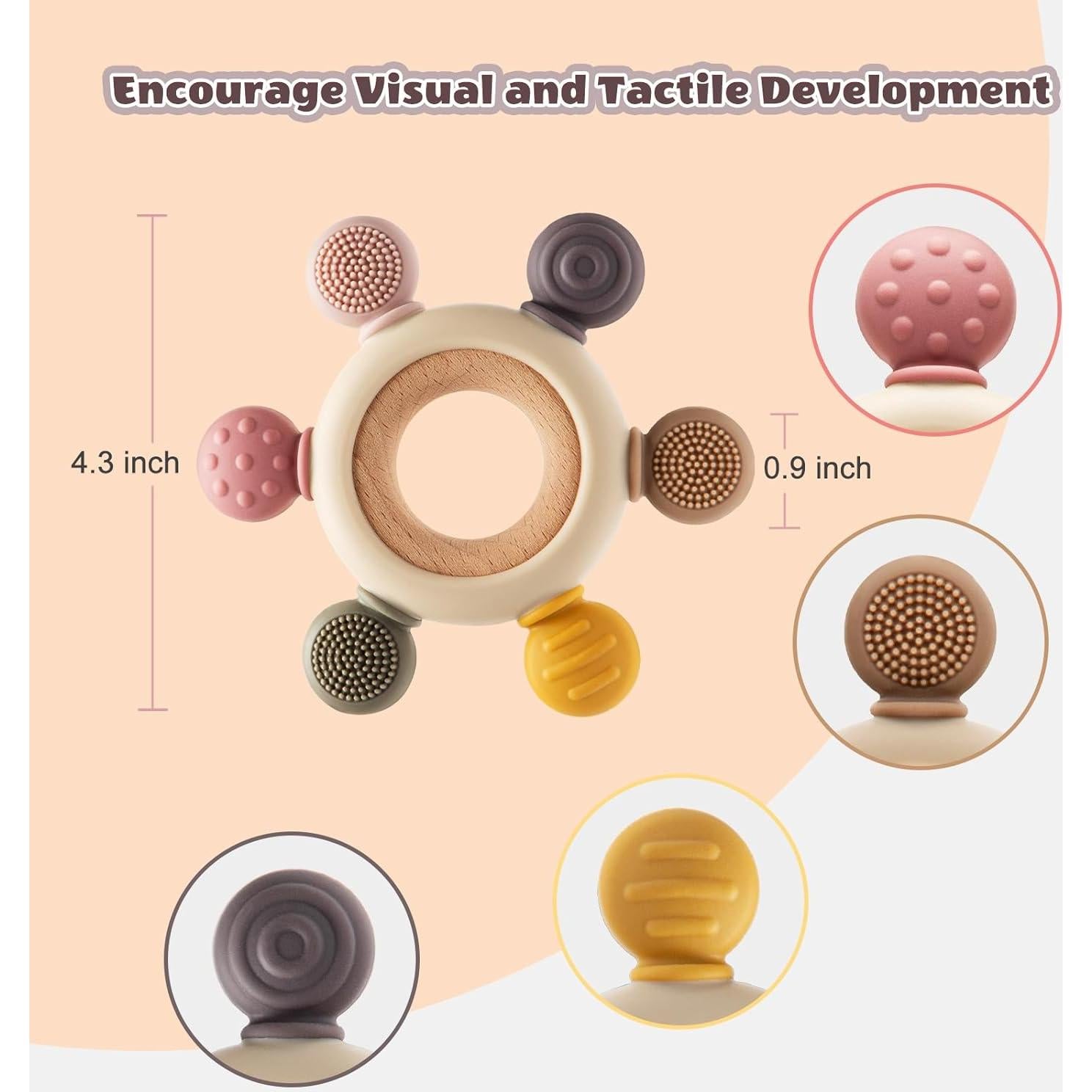 Juguetes de Dentición CAHILON 2 Piezas Silicona BPA Gratis