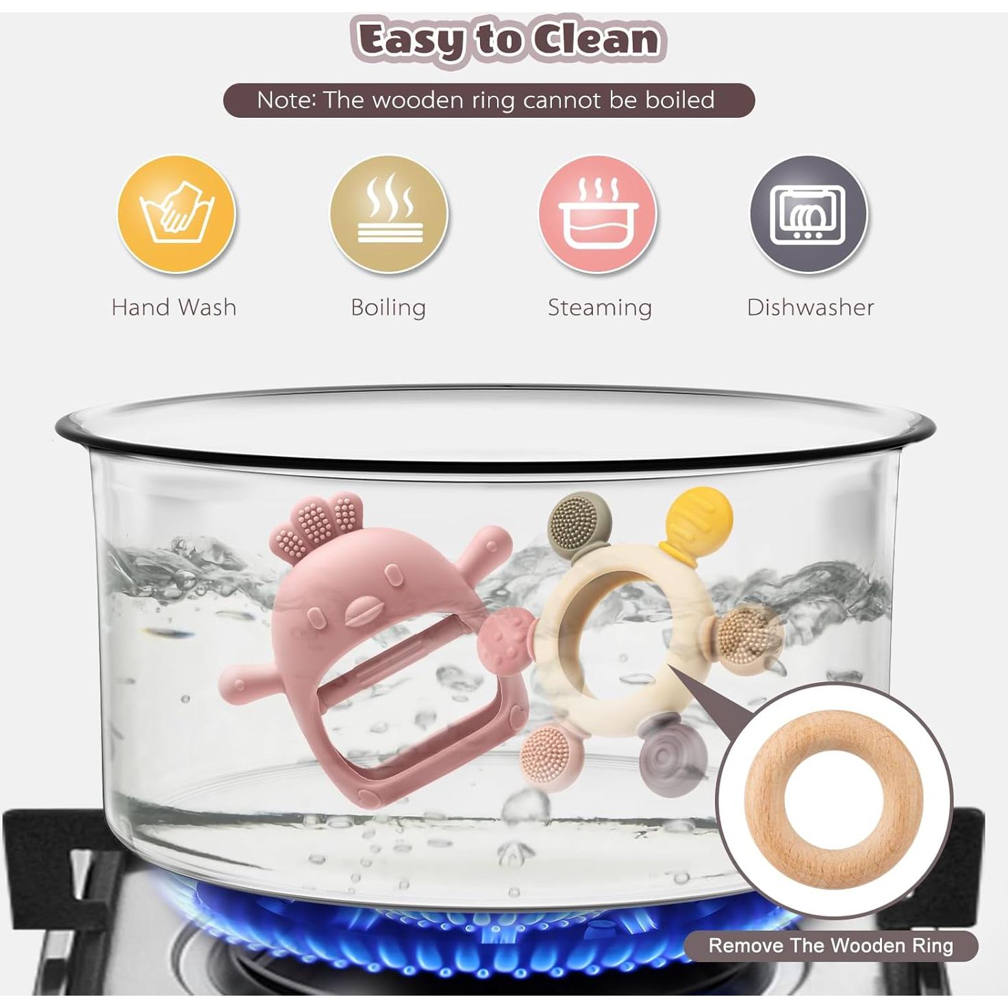 Juguetes de Dentición CAHILON 2 Piezas Silicona BPA Gratis