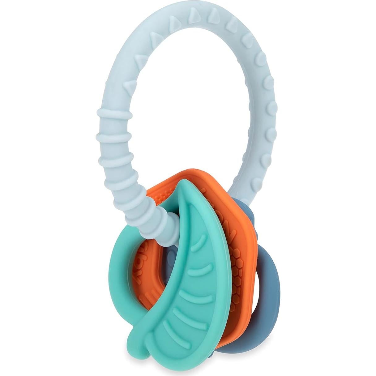 Anillo de Dentición Dino Chewy Charms Nuby - Silicona Suave 3+ Meses