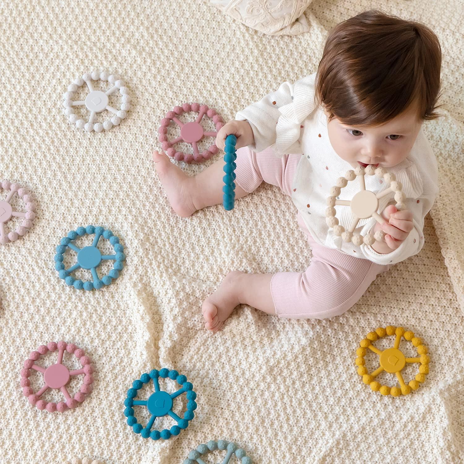 Mordedor Anillo de Silicona Samigo para Bebés - 2 Piezas Rosa