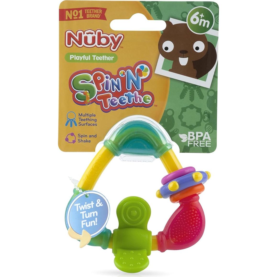 Mordedor Nuby Spin N' Teethe 1 Cuenta 40g Silicona