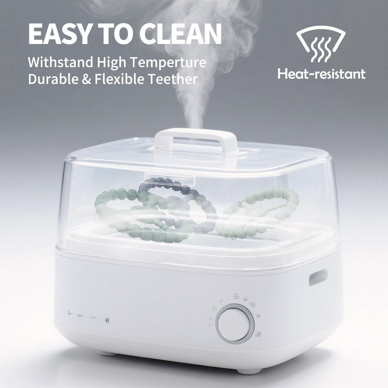 Paquete de 3 Anillos de Dentición de Silicona Bebés 0-12 Meses