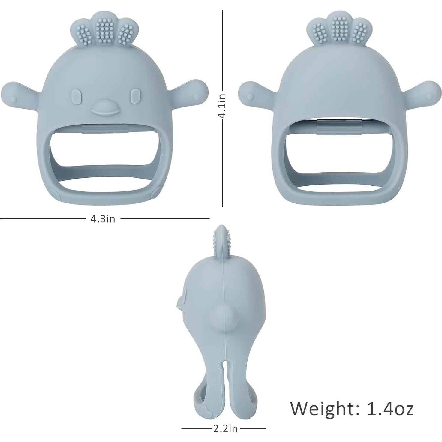 Paquete de 2 Mordedores de Silicona para Bebés - Alivio Dentición