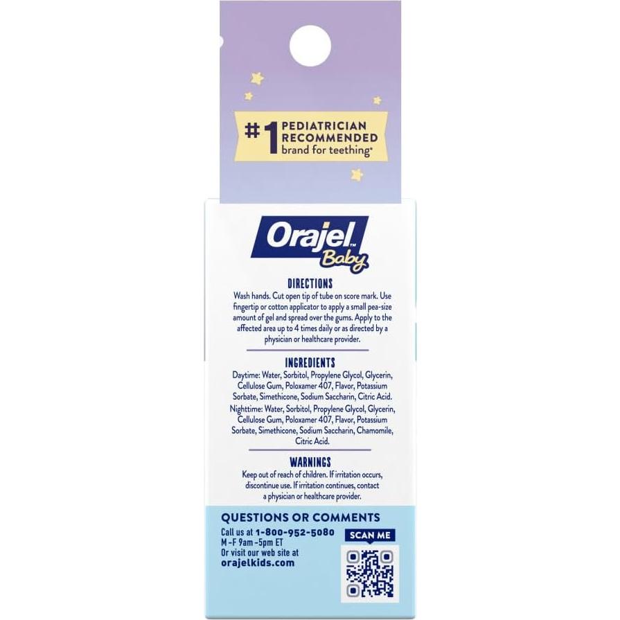 Geles Enfriadores Orajel Baby Sin Medicamentos 2x5.1g