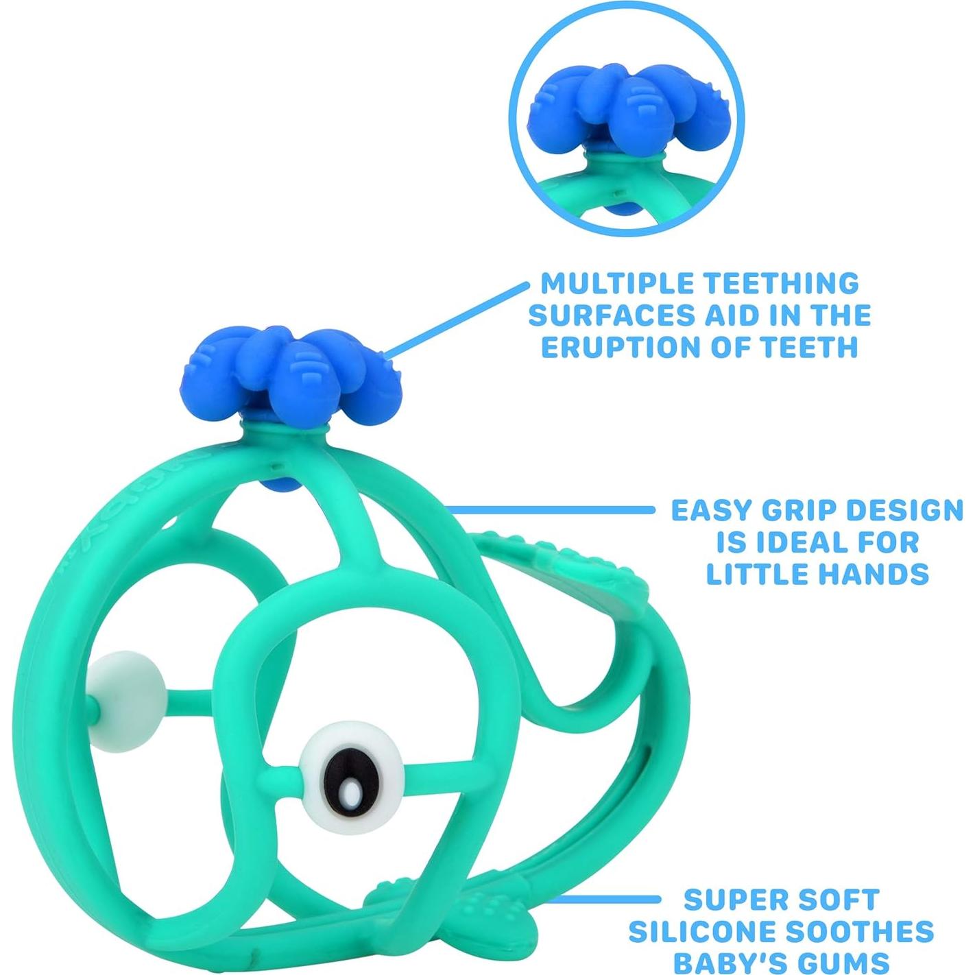 Chupete Nuby Chewy Chums Silicona Ballena 3M+ 81.9g