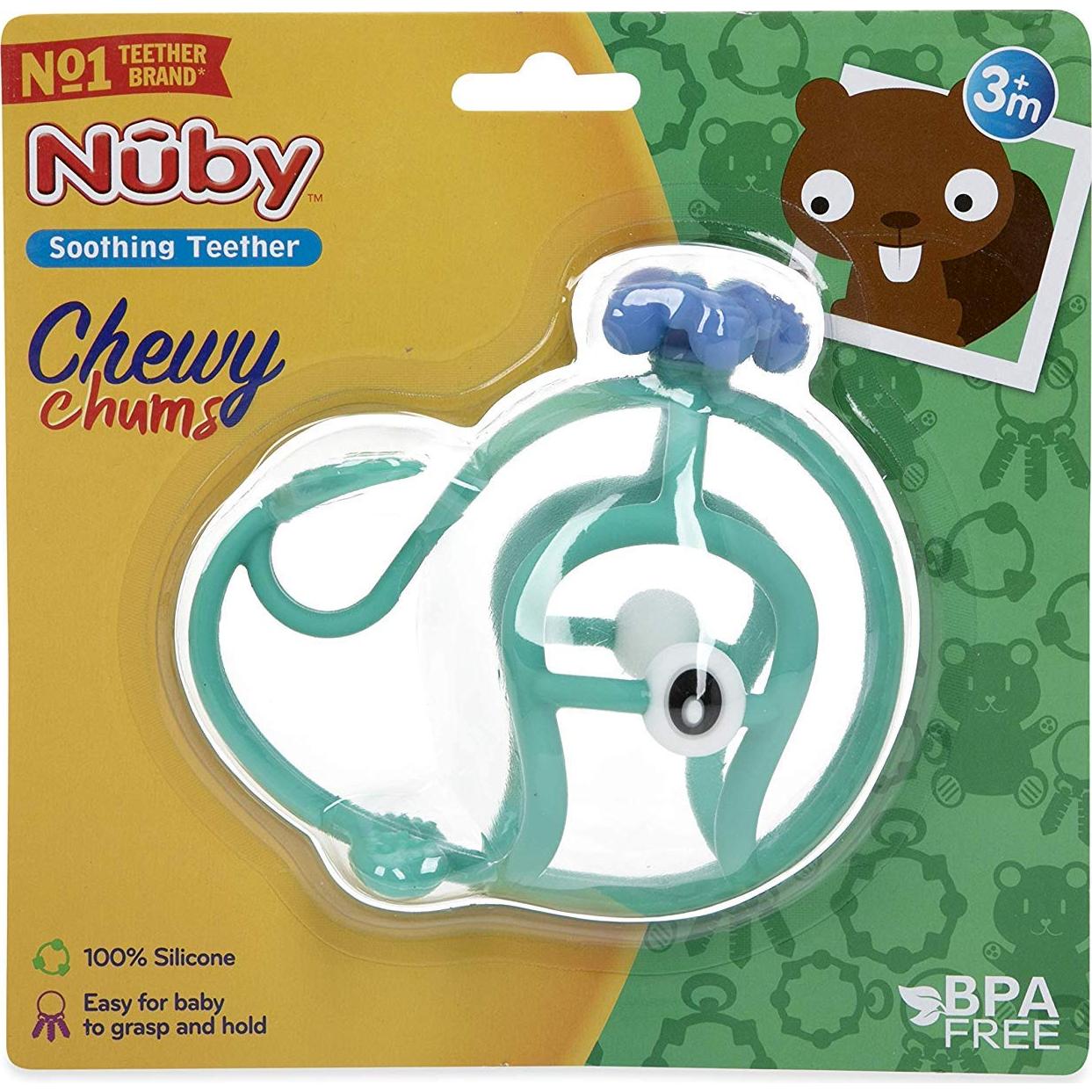 Chupete Nuby Chewy Chums Silicona Ballena 3M+ 81.9g