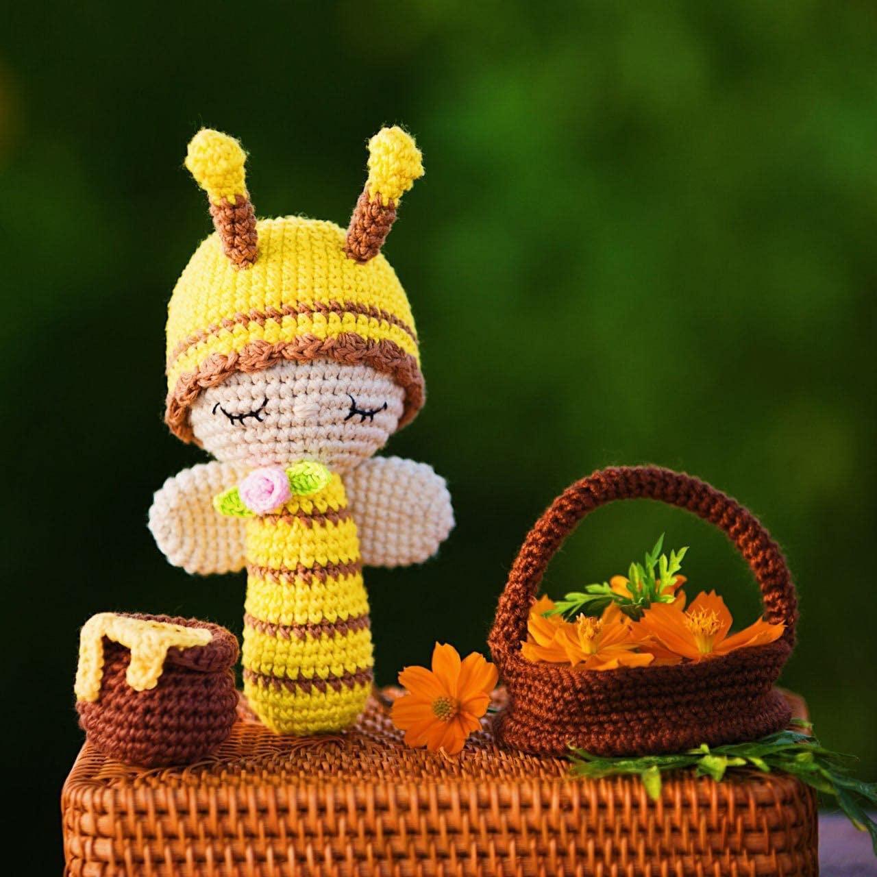 Sonajero Conejo Blanco BUNNY de Lana para Niños 78g