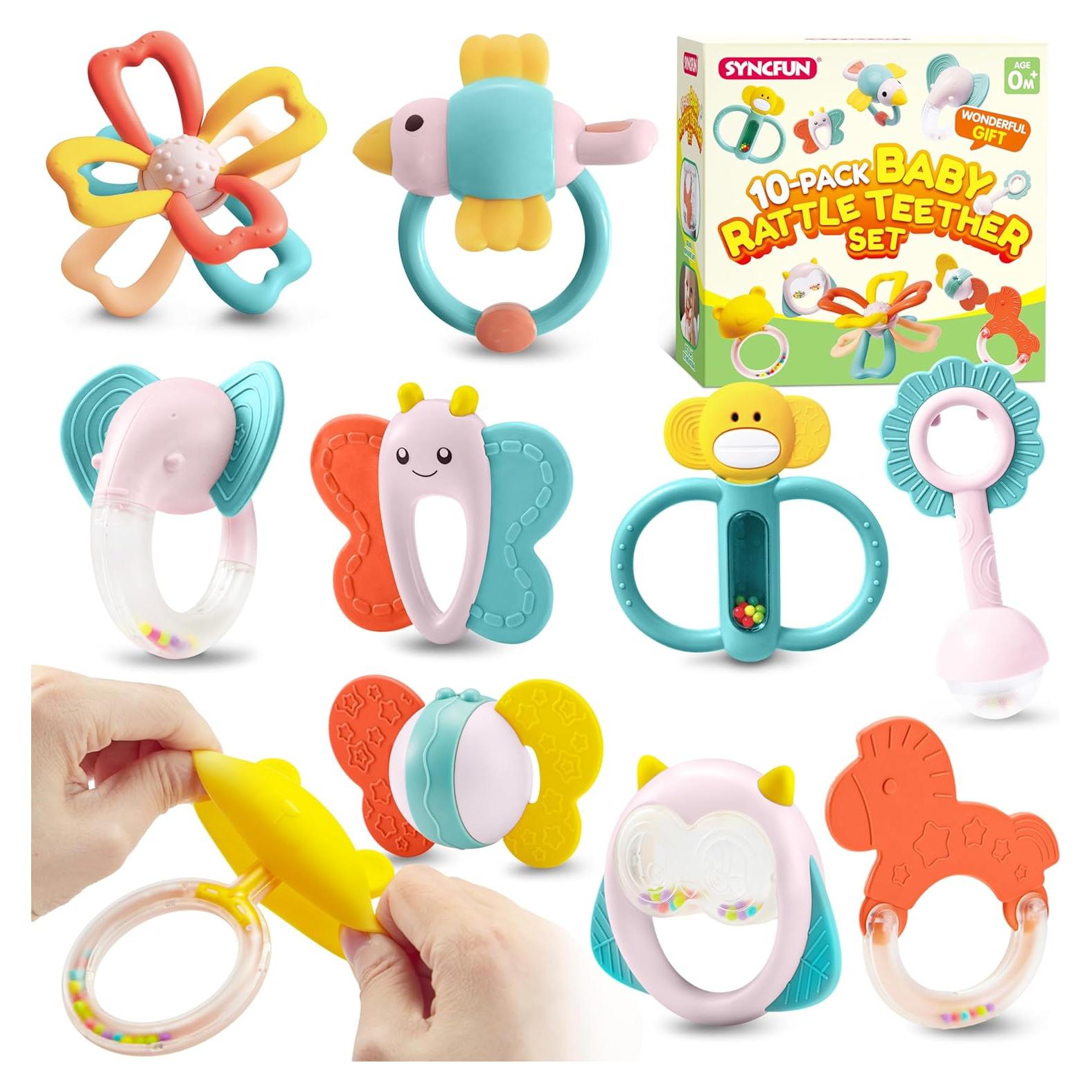 Juguetes para Bebés SYNCFUN 0-6 Meses - Paquete de 10