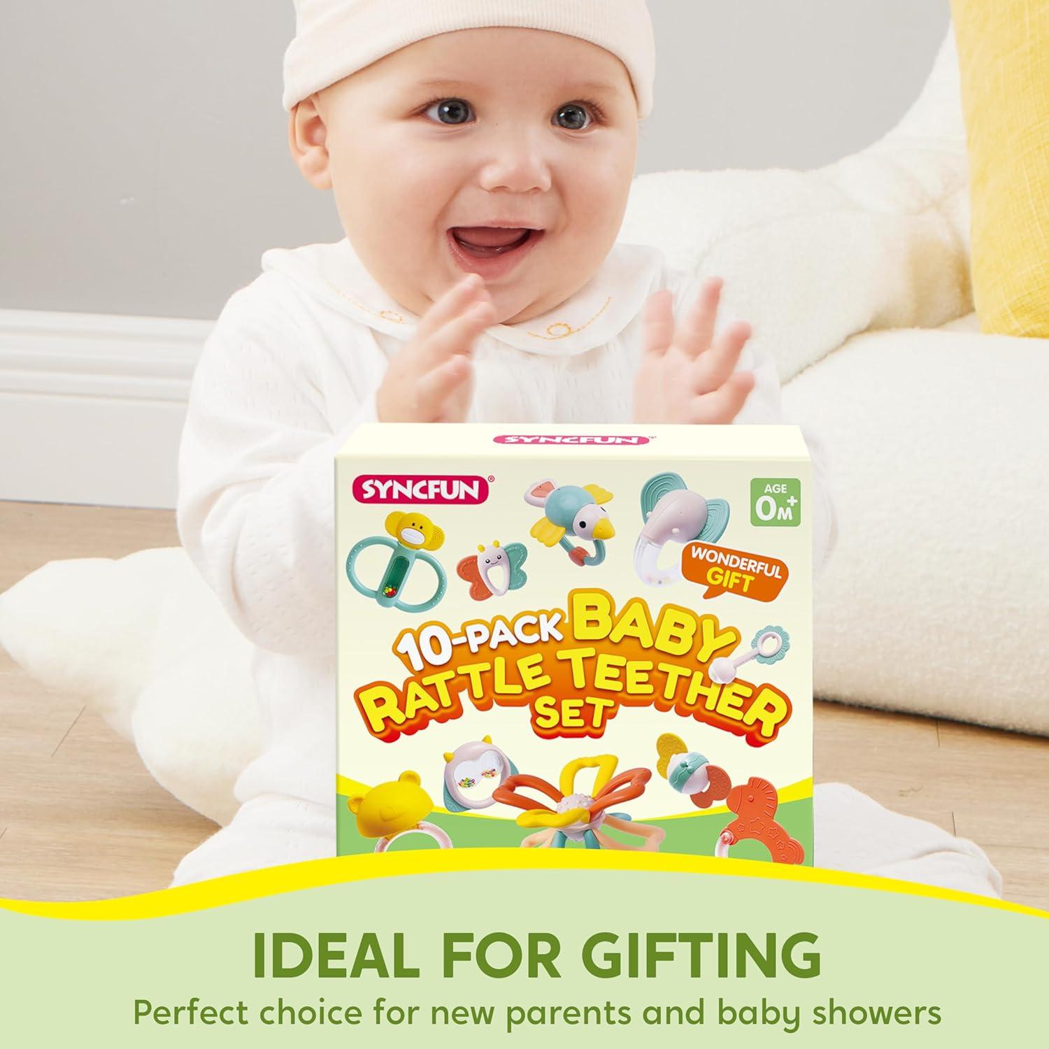 Juguetes para Bebés SYNCFUN 0-6 Meses - Paquete de 10