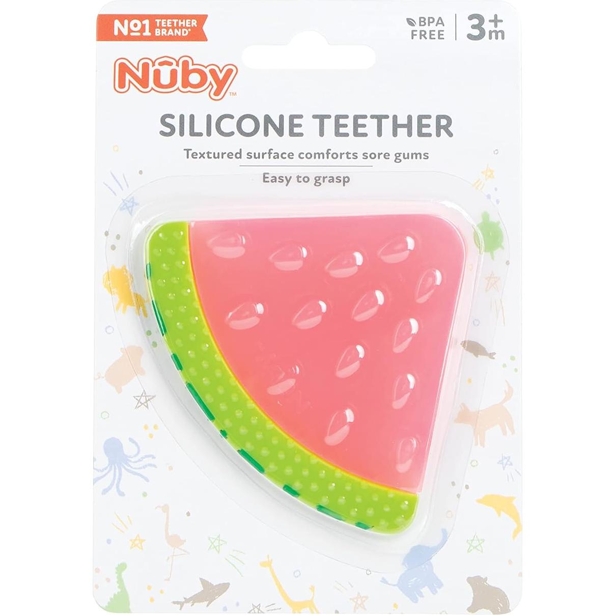 Mordedor de Silicona Nuby Sandía 3M+ - 100% Libre de BPA