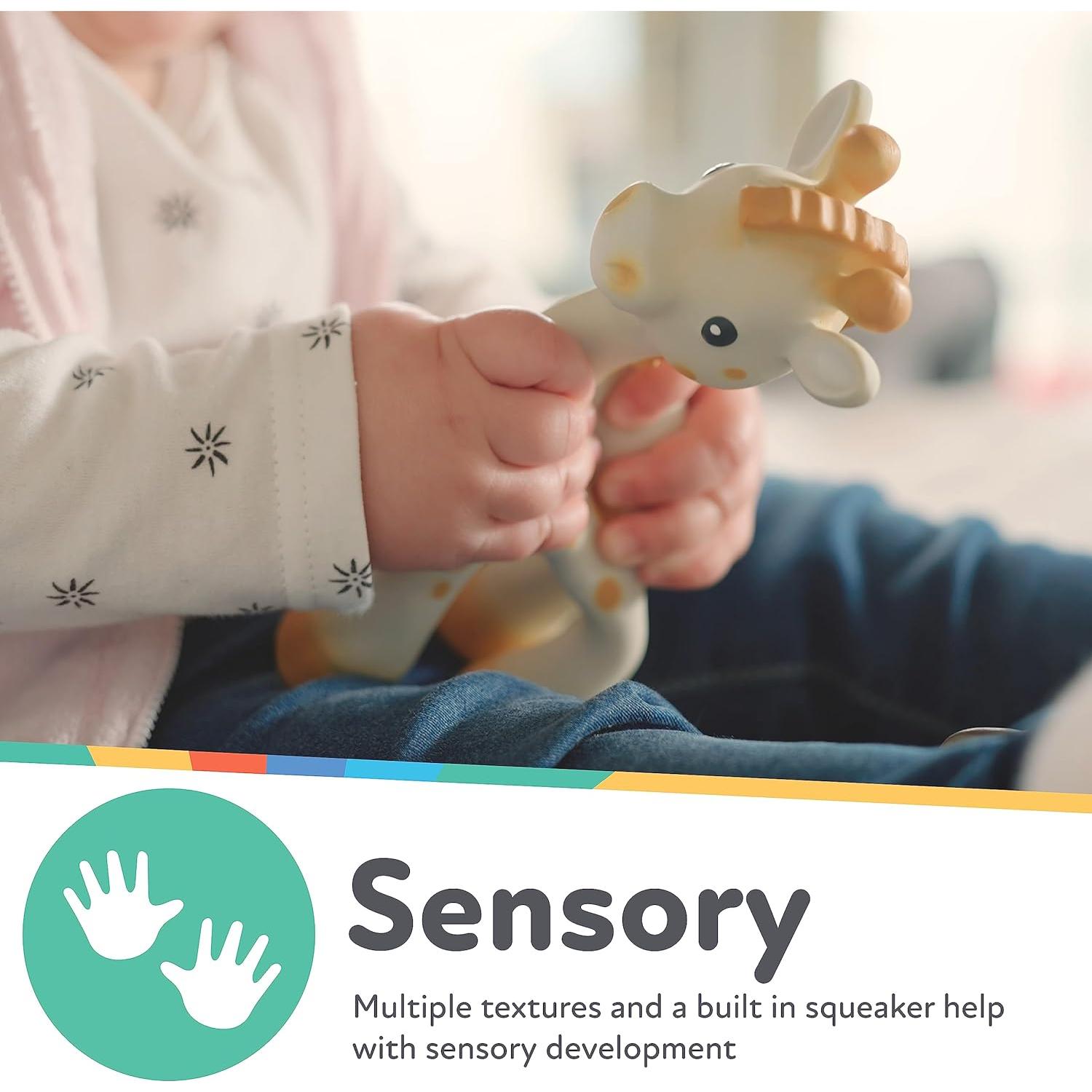 Mordedor de Goma Natural Nuby Jackie la Jirafa 3+ Meses