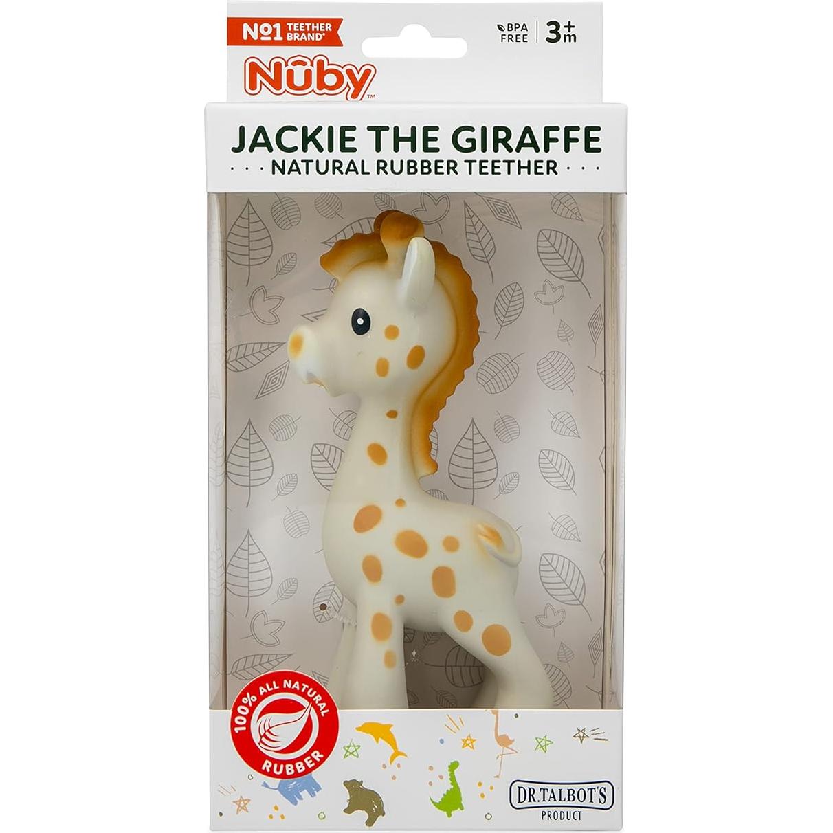 Mordedor de Goma Natural Nuby Jackie la Jirafa 3+ Meses